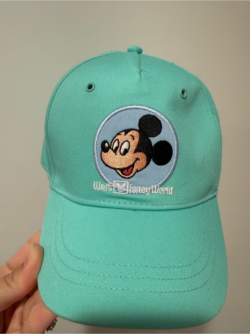 Disney Turquoise Mickey Mouse Embroidered Baseball Cap